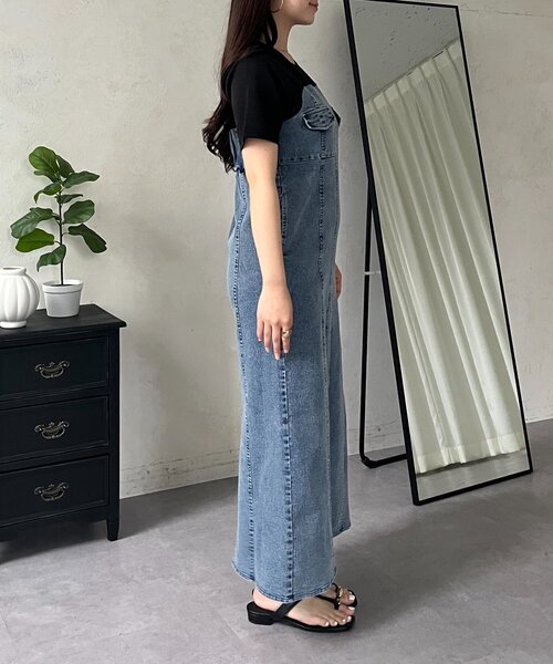 prose verse(プロズヴェール)の「ストレッチデニムドッキングワンピース(ワンピース・レディース・ブルー/ブラック・PL/PM/LARGE/MEDIUM)」の19枚目の写真