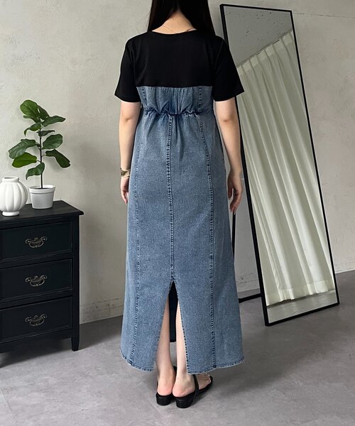 prose verse(プロズヴェール)の「ストレッチデニムドッキングワンピース(ワンピース・レディース・ブルー/ブラック・PL/PM/LARGE/MEDIUM)」の20枚目の写真