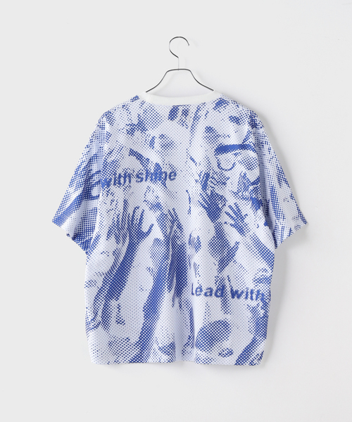 MARK POINT(マークポイント)の「MARK POINT / マークポイント H UP MESH SHIRTS(Tシャツ/カットソー・メンズ・ホワイト/ブラック・MEDIUM/LARGE)」の3枚目の写真