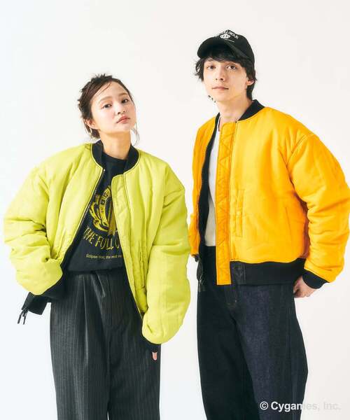 417 EDIFICE(フォーワンセブンエディフィス)の「【ウマ娘 × 417 EDIFICE】 Reversible MA1(MA-1・メンズ・イエロー/オレンジ・MEDIUM/SMALL/X-LARGE/LARGE)」の3枚目の写真