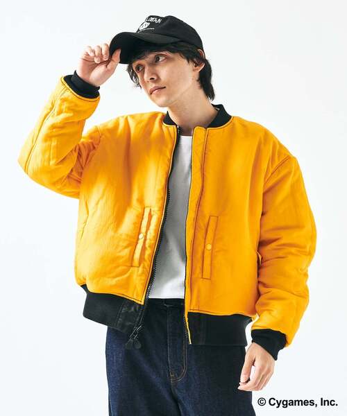 417 EDIFICE(フォーワンセブンエディフィス)の「【ウマ娘 × 417 EDIFICE】 Reversible MA1(MA-1・メンズ・イエロー/オレンジ・MEDIUM/SMALL/X-LARGE/LARGE)」の14枚目の写真