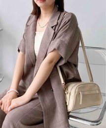 AS KNOW AS plus（アズノゥアズプラス）の「〇ダブル 半袖テーラードジャケット セットアップ対応 【WEB限定アイテム】（テーラードジャケット）」