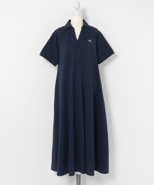 LACOSTE(ラコステ)の「LACOSTE スキッパーネックポロドレス(ワンピース・レディース・ネイビー/ブラック・36)」の10枚目の写真