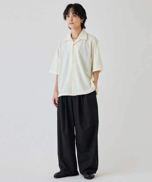 Lui's（ルイス）の「コードピケオープンカラー半袖シャツ（シャツ/ブラウス・メンズ・ホワイト/グレー/ブラック・S/M）」の20枚目の写真