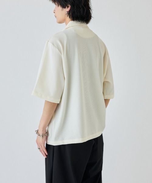 Lui's（ルイス）の「コードピケオープンカラー半袖シャツ（シャツ/ブラウス・メンズ・ホワイト/グレー/ブラック・S/M）」の17枚目の写真
