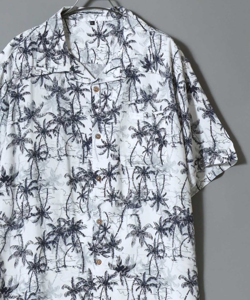 セール】Rayon Patterned Aloha Shirt / レーヨン 総柄 アロハシャツ