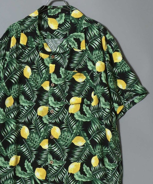 セール】Rayon Patterned Aloha Shirt / レーヨン 総柄 アロハシャツ