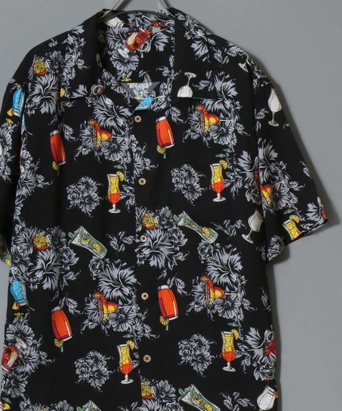 セール】Rayon Patterned Aloha Shirt / レーヨン 総柄 アロハシャツ