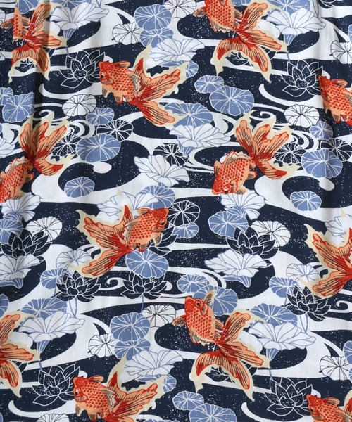 ANPAS(アンパス)の「Rayon Patterned Aloha Shirt / レーヨン 総柄 アロハシャツ オープンカラー 開襟シャツ メンズ トップス ハワイアンシャツ 半袖(シャツ/ブラウス・メンズ・グレー系/レッド系/ブラック系/ホワイト系/ネイビー系・L/LL/M)」の21枚目の写真