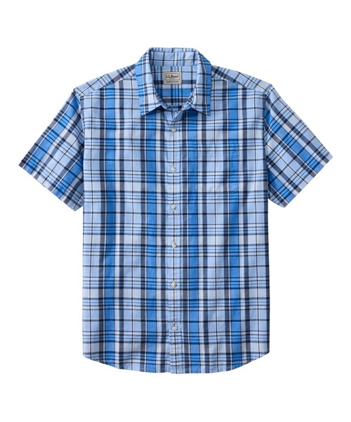 L.L.Bean(エルエルビーン)の「マドラス・シャツ、半袖 スライトリー・フィット 米国フィット・レギュラー(シャツ/ブラウス・メンズ・ブルー系その他2/オレンジ系その他/イエロー系その他/パープル系その他/ブルー系その他/ピンク系その他・MEDIUM/SMALL/LARGE)」の3枚目の写真