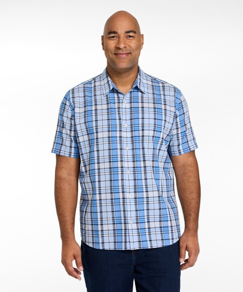 L.L.Bean(エルエルビーン)の「マドラス・シャツ、半袖 スライトリー・フィット 米国フィット・レギュラー(シャツ/ブラウス・メンズ・ブルー系その他2/オレンジ系その他/イエロー系その他/パープル系その他/ブルー系その他/ピンク系その他・MEDIUM/SMALL/LARGE)」の10枚目の写真