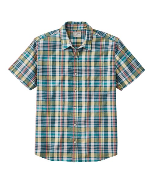 L.L.Bean(エルエルビーン)の「マドラス・シャツ、半袖 スライトリー・フィット 米国フィット・レギュラー(シャツ/ブラウス・メンズ・ブルー系その他2/オレンジ系その他/イエロー系その他/パープル系その他/ブルー系その他/ピンク系その他・MEDIUM/SMALL/LARGE)」の18枚目の写真