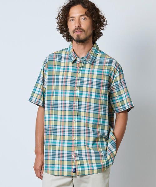 L.L.Bean(エルエルビーン)の「マドラス・シャツ、半袖 スライトリー・フィット 米国フィット・レギュラー(シャツ/ブラウス・メンズ・ブルー系その他2/オレンジ系その他/イエロー系その他/パープル系その他/ブルー系その他/ピンク系その他・MEDIUM/SMALL/LARGE)」の19枚目の写真