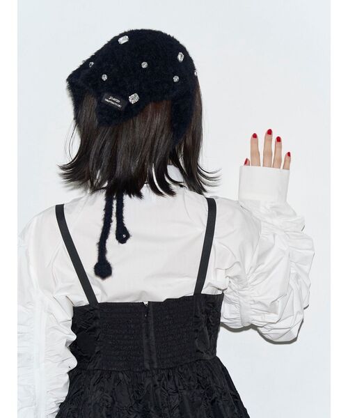 jouetie(ジュエティ)の「【kaorinomori×jouetie】ビジューバブーシュカ(その他ヘアアクセサリー・レディース・ブラック/グレー・FREE)」の4枚目の写真