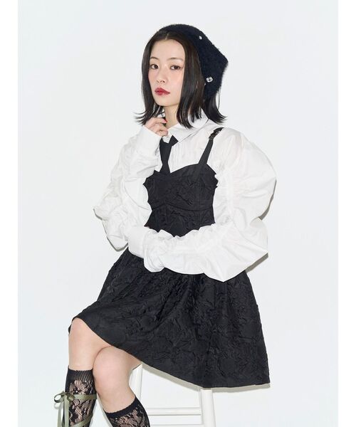 jouetie(ジュエティ)の「【kaorinomori×jouetie】ビジューバブーシュカ(その他ヘアアクセサリー・レディース・ブラック/グレー・FREE)」の5枚目の写真