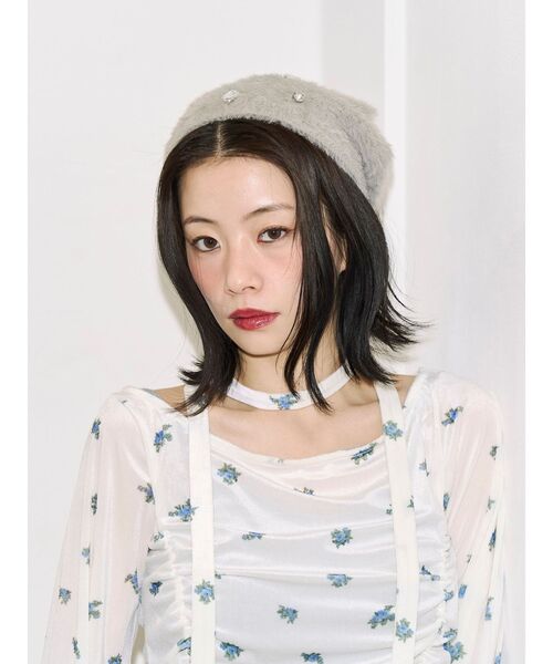 jouetie(ジュエティ)の「【kaorinomori×jouetie】ビジューバブーシュカ(その他ヘアアクセサリー・レディース・ブラック/グレー・FREE)」の7枚目の写真