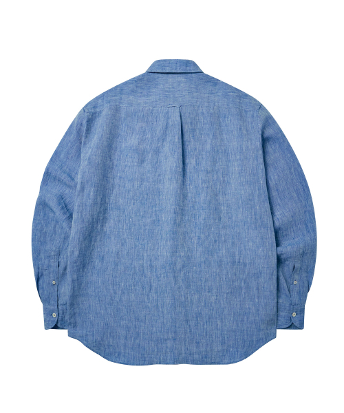 PRODESHIRT（プロデシャツ）の「[レギュラー]L-420 プレミアムリネンコットンシャツ (オーシャンブルー)（シャツ/ブラウス・メンズ・その他・M(48)/L(50)/XL/52）」の3枚目の写真