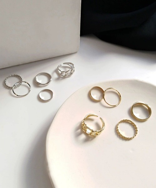 LUGG NAGG(ラグナグ)の「【456803】チェーンリング5点セット(RZ)(リング・レディース・ゴールド・FREE)」の8枚目の写真