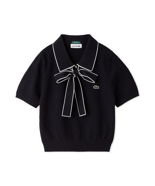 SNIDEL(スナイデル)の「LACOSTE/ボウタイポロニットプルオーバー(ニット/セーター・レディース・イエロー/ホワイト・F)」の7枚目の写真