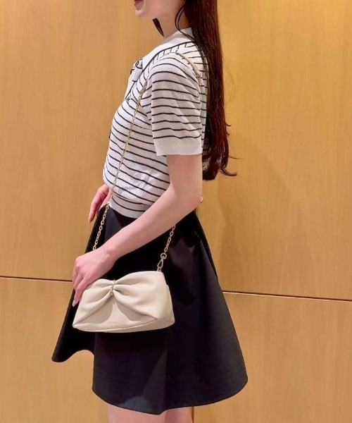 SNIDEL(スナイデル)の「LACOSTE/ボウタイポロニットプルオーバー(ニット/セーター・レディース・イエロー/ホワイト・F)」の20枚目の写真