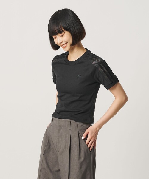 adidas Originals(アディダスオリジナルス)の「<adidas Originals>CALI ショートスリーブ Tシャツ(Tシャツ/カットソー・レディース・ブラック・M)」の1枚目の写真