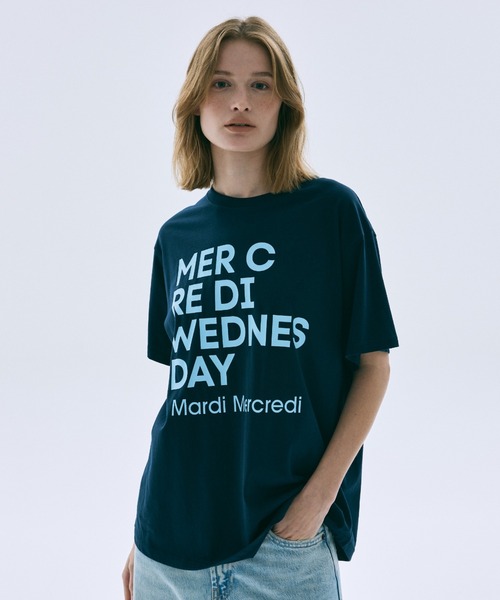 Mardi Mercredi(マルディメクルディ)の「TSHIRT DU MERCREDI / Tシャツ ドゥ メクルディ(Tシャツ/カットソー・レディース・ライトイエロー系/グリーン/ライトイエロー系1/ブルー/イエロー/ネイビー/ミント・FREE)」の3枚目の写真