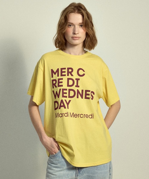 Mardi Mercredi(マルディメクルディ)の「TSHIRT DU MERCREDI / Tシャツ ドゥ メクルディ(Tシャツ/カットソー・レディース・ライトイエロー系/グリーン/ライトイエロー系1/ブルー/イエロー/ネイビー/ミント・FREE)」の5枚目の写真