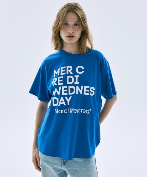 Mardi Mercredi(マルディメクルディ)の「TSHIRT DU MERCREDI / Tシャツ ドゥ メクルディ(Tシャツ/カットソー・レディース・ライトイエロー系/グリーン/ライトイエロー系1/ブルー/イエロー/ネイビー/ミント・FREE)」の4枚目の写真