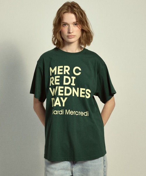 Mardi Mercredi(マルディメクルディ)の「TSHIRT DU MERCREDI / Tシャツ ドゥ メクルディ(Tシャツ/カットソー・レディース・ライトイエロー系/グリーン/ライトイエロー系1/ブルー/イエロー/ネイビー/ミント・FREE)」の1枚目の写真