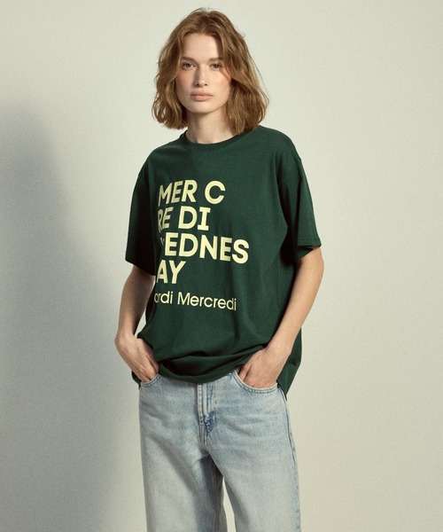 Mardi Mercredi(マルディメクルディ)の「TSHIRT DU MERCREDI / Tシャツ ドゥ メクルディ(Tシャツ/カットソー・レディース・ライトイエロー系/グリーン/ライトイエロー系1/ブルー/イエロー/ネイビー/ミント・FREE)」の8枚目の写真