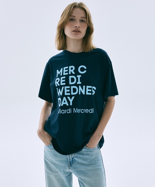 Mardi Mercredi(マルディメクルディ)の「TSHIRT DU MERCREDI / Tシャツ ドゥ メクルディ(Tシャツ/カットソー・レディース・ライトイエロー系/グリーン/ライトイエロー系1/ブルー/イエロー/ネイビー/ミント・FREE)」の14枚目の写真