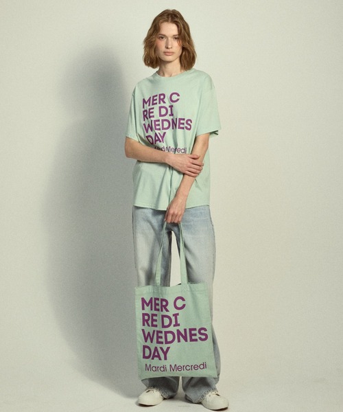 Mardi Mercredi(マルディメクルディ)の「TSHIRT DU MERCREDI / Tシャツ ドゥ メクルディ(Tシャツ/カットソー・レディース・ライトイエロー系/グリーン/ライトイエロー系1/ブルー/イエロー/ネイビー/ミント・FREE)」の13枚目の写真
