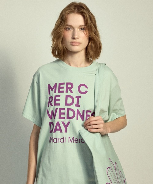 Mardi Mercredi(マルディメクルディ)の「TSHIRT DU MERCREDI / Tシャツ ドゥ メクルディ(Tシャツ/カットソー・レディース・ライトイエロー系/グリーン/ライトイエロー系1/ブルー/イエロー/ネイビー/ミント・FREE)」の11枚目の写真