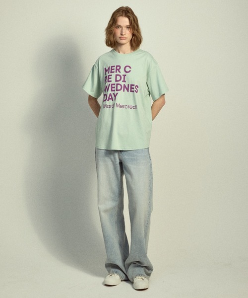 Mardi Mercredi(マルディメクルディ)の「TSHIRT DU MERCREDI / Tシャツ ドゥ メクルディ(Tシャツ/カットソー・レディース・ライトイエロー系/グリーン/ライトイエロー系1/ブルー/イエロー/ネイビー/ミント・FREE)」の12枚目の写真