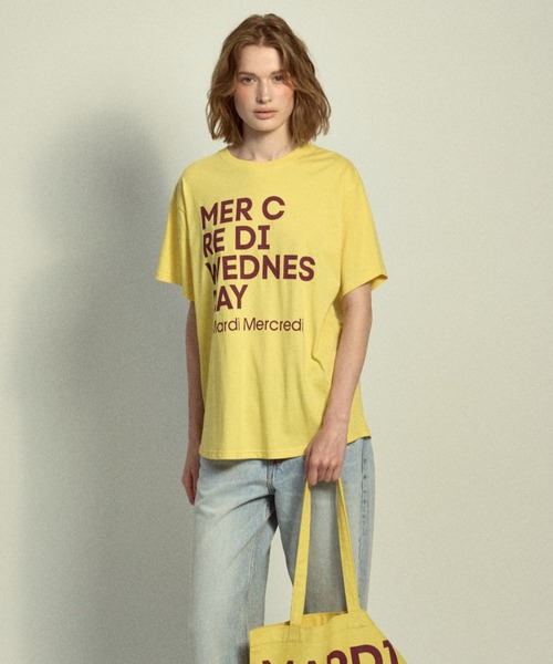Mardi Mercredi(マルディメクルディ)の「TSHIRT DU MERCREDI / Tシャツ ドゥ メクルディ(Tシャツ/カットソー・レディース・ライトイエロー系/グリーン/ライトイエロー系1/ブルー/イエロー/ネイビー/ミント・FREE)」の20枚目の写真