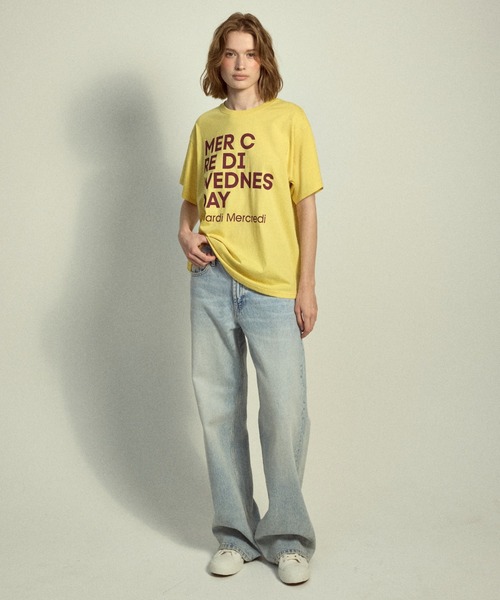 Mardi Mercredi(マルディメクルディ)の「TSHIRT DU MERCREDI / Tシャツ ドゥ メクルディ(Tシャツ/カットソー・レディース・ライトイエロー系/グリーン/ライトイエロー系1/ブルー/イエロー/ネイビー/ミント・FREE)」の21枚目の写真
