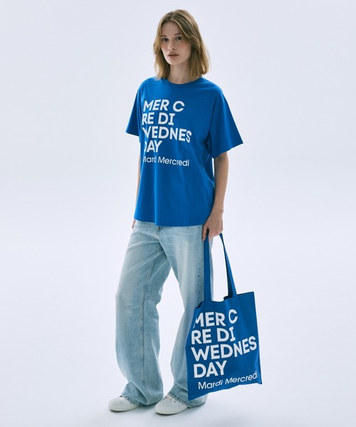 Mardi Mercredi(マルディメクルディ)の「TSHIRT DU MERCREDI / Tシャツ ドゥ メクルディ(Tシャツ/カットソー・レディース・ライトイエロー系/グリーン/ライトイエロー系1/ブルー/イエロー/ネイビー/ミント・FREE)」の18枚目の写真