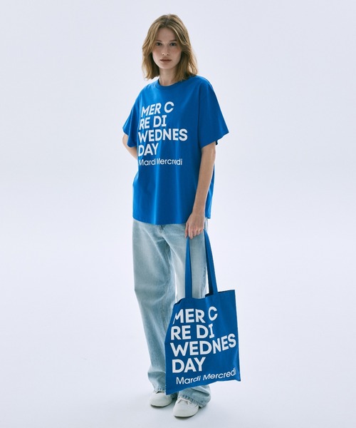Mardi Mercredi(マルディメクルディ)の「TSHIRT DU MERCREDI / Tシャツ ドゥ メクルディ(Tシャツ/カットソー・レディース・ライトイエロー系/グリーン/ライトイエロー系1/ブルー/イエロー/ネイビー/ミント・FREE)」の19枚目の写真