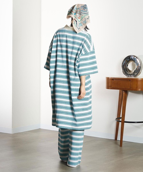 HANGTEN(ハンテン)の「(HANG TEN x TONY x GENE HEAVENS)FLARE PANTS(その他パンツ・レディース・ホワイト/ブルー/ブラック・ONE SIZE)」の8枚目の写真