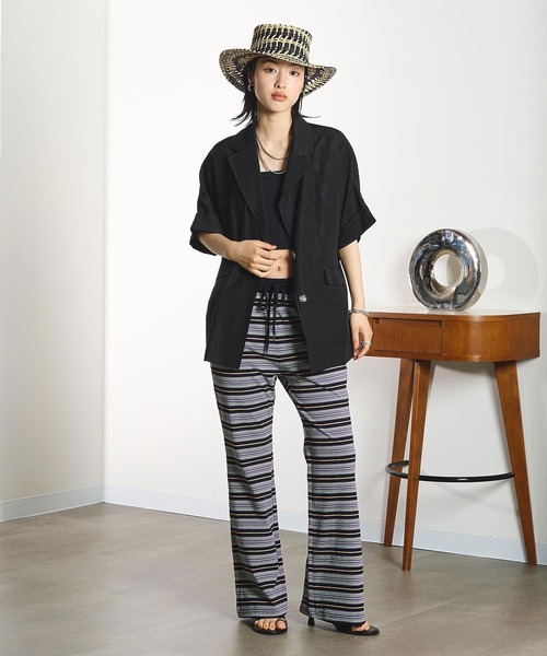 HANGTEN(ハンテン)の「(HANG TEN x TONY x GENE HEAVENS)FLARE PANTS(その他パンツ・レディース・ホワイト/ブルー/ブラック・ONE SIZE)」の12枚目の写真