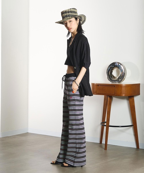 HANGTEN(ハンテン)の「(HANG TEN x TONY x GENE HEAVENS)FLARE PANTS(その他パンツ・レディース・ホワイト/ブルー/ブラック・ONE SIZE)」の13枚目の写真