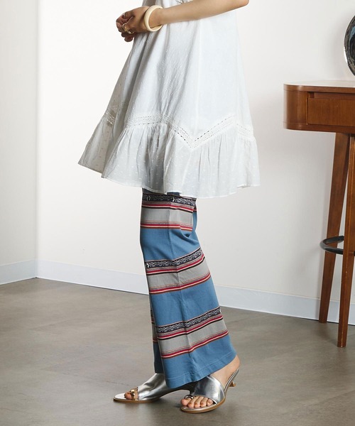 HANGTEN(ハンテン)の「(HANG TEN x TONY x GENE HEAVENS)FLARE PANTS(その他パンツ・レディース・ホワイト/ブルー/ブラック・ONE SIZE)」の21枚目の写真