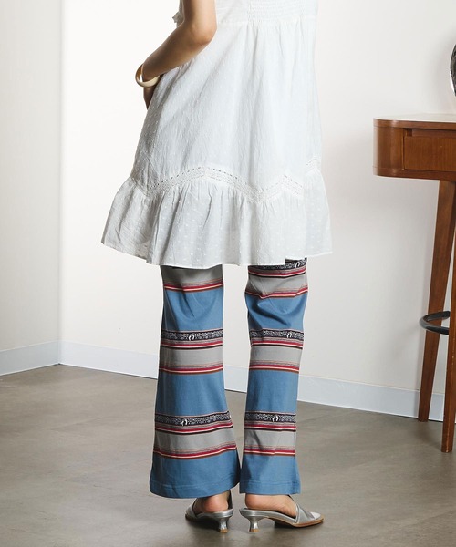 HANGTEN(ハンテン)の「(HANG TEN x TONY x GENE HEAVENS)FLARE PANTS(その他パンツ・レディース・ホワイト/ブルー/ブラック・ONE SIZE)」の22枚目の写真