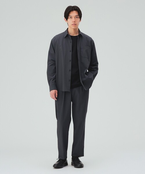 BEAMS HEART(ビームスハート)の「ミニリップストップ ナイロン シャツ(接触冷感)(シャツ/ブラウス・メンズ・ブラック/グレー・MEDIUM/SMALL/X-LARGE/LARGE)」の14枚目の写真