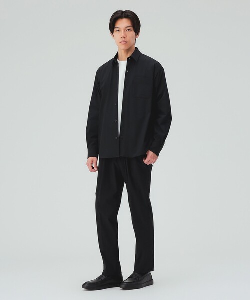 BEAMS HEART(ビームスハート)の「ミニリップストップ ナイロン シャツ(接触冷感)(シャツ/ブラウス・メンズ・ブラック/グレー・MEDIUM/SMALL/X-LARGE/LARGE)」の5枚目の写真