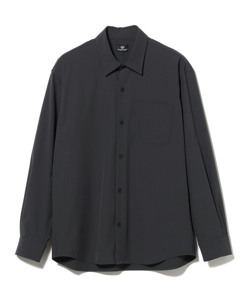 BEAMS HEART(ビームスハート)の「ミニリップストップ ナイロン シャツ(接触冷感)(シャツ/ブラウス・メンズ・ブラック/グレー・MEDIUM/SMALL/X-LARGE/LARGE)」の9枚目の写真