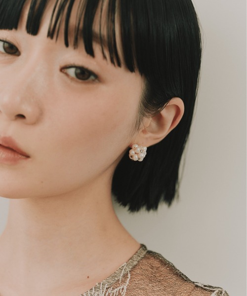 kaene(カエン)の「ブーケパールピアス(ピアス(両耳用)・レディース・ホワイト・FREE)」の7枚目の写真