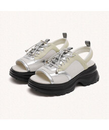 クエンチ クイッチ カジュアルメッシュストリングハートサンダル_3colors (7cm)