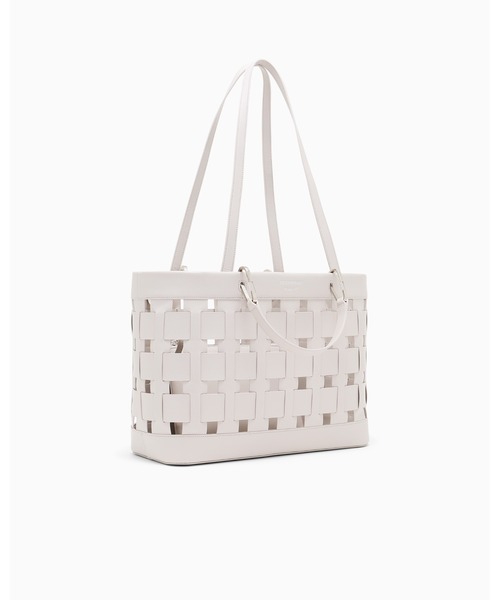 EMPORIO ARMANI(エンポリオアルマーニ)の「【エンポリオ アルマーニ】MyEA ポーチ付き ワイド編み ダブルハンドル トートバック(トートバッグ・レディース・シルバーグレー/ブラック・FREE)」の8枚目の写真
