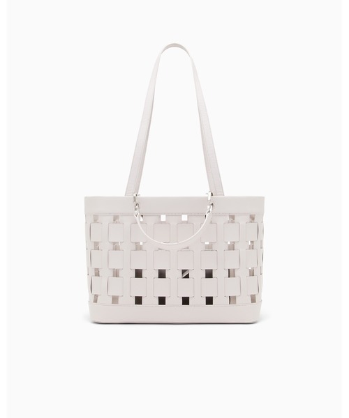 EMPORIO ARMANI(エンポリオアルマーニ)の「【エンポリオ アルマーニ】MyEA ポーチ付き ワイド編み ダブルハンドル トートバック(トートバッグ・レディース・シルバーグレー/ブラック・FREE)」の9枚目の写真
